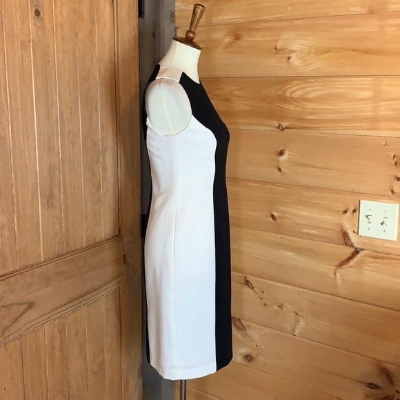W by Worth off white and black colorblock sleeveless dress Size 0 - Picture 2 of 12